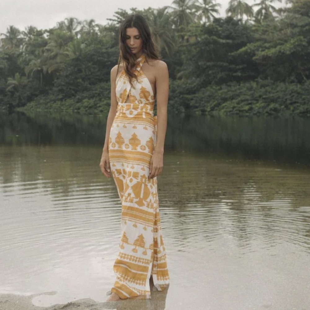 Johanna Ortiz Facundo Linen Maxi Dress - Two ways to wear!